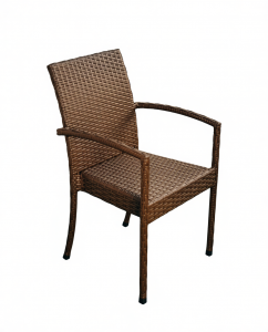 Кресло плетеное ReeHouse Dove оцинкованная сталь, искусственный ротанг коричневый люкс Фото 1