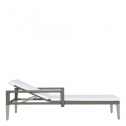 Шезлонг-лежак плетеный с матрасом JANUS et Cie Cortino алюминий, искусственный ротанг, акрил ртутный, палладиевый Фото 4