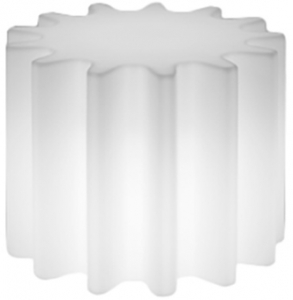 Стол-пуф пластиковый журнальный светящийся SLIDE Gear Lighting полиэтилен белый Фото 1