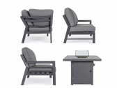 Комплект лаунж мебели Garden Relax Hendrix алюминий, закаленное стекло, полиэстер антрацит Фото 7
