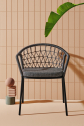 Кресло плетеное с подушкой PEDRALI Panarea сталь, роуп, ткань черный, антрацит Фото 8