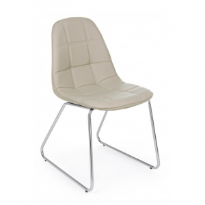 Стул на металлокаркасе мягкий Garden Relax Jolly хром, искусственная кожа бежевый Фото 7