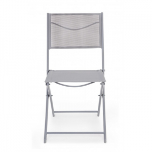 Стул текстиленовый складной Garden Relax Emilia сталь, текстилен светло-серый Фото 3