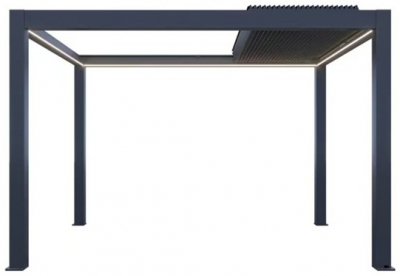 Пергола моторизованная 3х4 м Tagliamento Pergola 150 Series алюминий темно-серый Фото 1