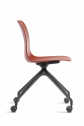 Стул пластиковый вращающийся Gaber Unik UR алюминий, технополимер черный, красный Фото 4