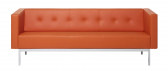 Диван прямой трехместный Профдиван Зипо дерево, металл, кожа оранжевый Фото 2