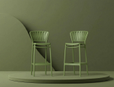 Стул пластиковый барный Siesta Contract Portofino стеклопластик, полипропилен оливковый Фото 5