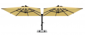 Зонт профессиональный двухкупольный 6.4х3 м THEUMBRELA SEMSIYE EVI Double Banana V алюминий, полиэстер бежевый Фото 9