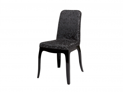 Стул пластиковый с обивкой Qeeboo B.B. Triangular Black поликарбонат, жаккард черный Фото 7