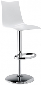 Стул барный пластиковый Scab Design Zebra Up Antishock сталь, поликарбонат хром, белый Фото 1