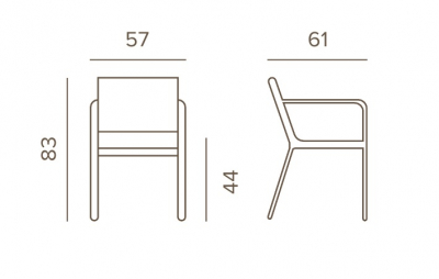 Кресло металлическое текстиленовое Grattoni GS 936 алюминий, текстилен антрацит, серебристо-черный Фото 2