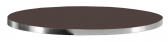 Столешница круглая PEDRALI Laminate Chromed Edge ЛДСП, ABS-пластик темно-коричневый, хромированный Фото 1