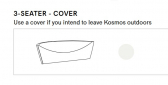 Чехол для дивана Extremis Kosmos полиэстер белый Фото 2