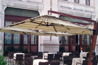 Зонт профессиональный двухкупольный 2.5х5 м Gemelli Split