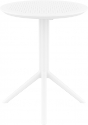 Стол пластиковый складной Sky Folding Table 60, белый, 600х740 мм