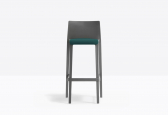 Стул пластиковый барный с мягким сиденьем PEDRALI Volt стеклопластик, фанера, ткань антрацит, темно-синий Фото 6