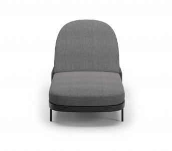 Лежак плетеный с матрасом SNOC Miura Nightfall алюминий, роуп, олефин черный Фото 4