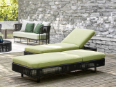 Шезлонг-лежак плетеный с матрасом Varaschin Tibidabo алюминий, роуп, ткань Фото 4
