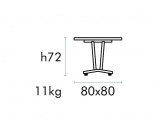 Стол обеденный металлический Magnani Aluminium Table алюминий Фото 2