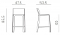 Комплект пластиковых полубарных стульев Nardi Trill Stool Mini Set 4 стеклопластик табак Фото 2