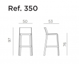 Стул пластиковый барный Trill Stool
