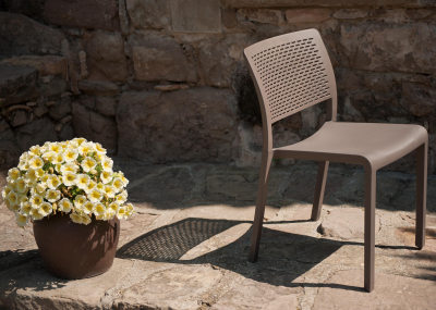 Стул пластиковый Resol Trama chair стеклопластик шоколад Фото 2