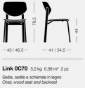 Стул деревянный Copiosa Link сталь, ясень Фото 2