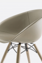 Кресло с обивкой на деревянных ножках PEDRALI Gliss Wood сталь, ясень, технополимер, натуральная кожа Фото 13