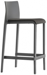 Стул пластиковый полубарный с мягким сиденьем-thumbs-Фото1