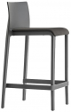 Стул пластиковый полубарный с мягким сиденьем PEDRALI Volt стеклопластик, фанера, ткань анрацит, темно-серый Фото 1