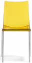 Стул прозрачный PEDRALI Kuadra сталь, поликарбонат желтый Фото 1