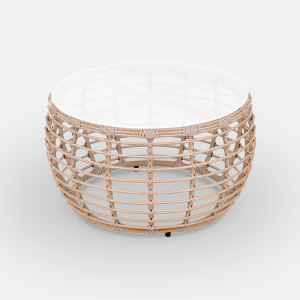 Комплект плетеной мебели ReeHouse Lotus алюминий, искусственный ротанг, олефин, стекло ирбис, бежевый, белый сатин Фото 19