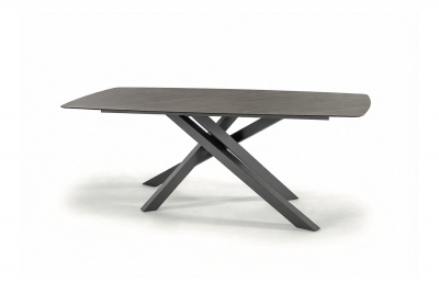 Стол ламинированный обеденный Grattoni Milo сталь, компакт-ламинат HPL антрацит, темно-серый Фото 6