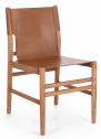 Стул деревянный Garden Relax Caroline тик, натуральная кожа натуральный, коричневый Фото 1