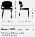 Кресло металлическое Copiosa Wround сталь, ткань Фото 2