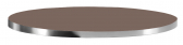 Столешница круглая PEDRALI Laminate Chromed Edge ЛДСП, ABS-пластик коричневый, хромированный Фото 1