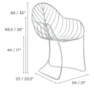 Кресло металлическое Royal Botania Folia сталь Фото 2