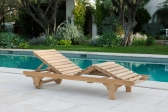 Лежак деревянный с матрасом Unopiu Chelsea тик, акрил коричневый, латте Фото 6