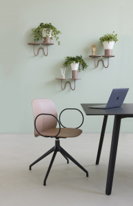 Кресло офисное пластиковое Scab Design Mentha Go Green алюминий, технополимер черный, карамельный Фото 8