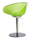 Кресло прозрачное с регулировкой высоты PEDRALI Gliss сталь, поликарбонат зеленый Фото 5