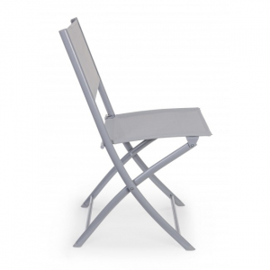 Стул текстиленовый складной Garden Relax Emilia сталь, текстилен светло-серый Фото 4