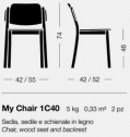 Стул деревянный Copiosa My Chair бук Фото 2