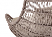 Кресло подвесное плетеное Grattoni Leaf алюминий, роуп, олефин антрацит, коричневый, песочный Фото 3