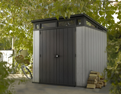 Сарай из ДПК Keter Artisan 7x7 древесно-пластиковый композит серый Фото 3