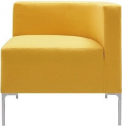 Диван модульный угловой Профдиван Хаб дерево, металл, кожа желтый Фото 1