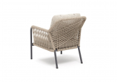 Кресло плетеное с подушкой SNOC Bennett алюминий, роуп, ткань Фото 3