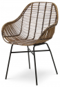 Кресло плетеное PLM Design Bali сталь, ротанг коричневый Фото 2