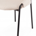 Стул металлический с обивкой Tagliamento Lok сталь, букле черный, бежевый Фото 7