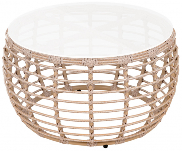 Комплект плетеной мебели ReeHouse Lotus алюминий, искусственный ротанг, олефин, стекло ирбис, бежевый, белый сатин Фото 11