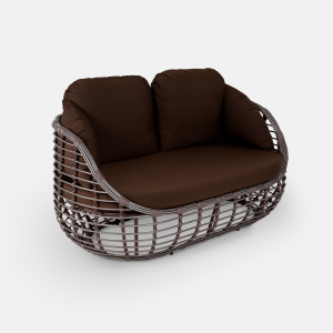 Комплект плетеной мебели ReeHouse Lotus алюминий, искусственный ротанг, олефин, стекло шоколад металлик, коричневый, бронза Фото 24